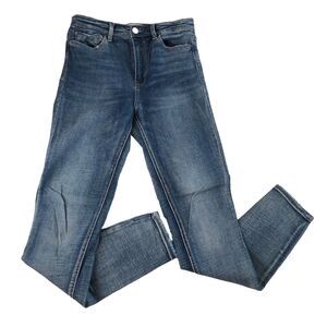 Stradivarius Super High Waist Skinny Distressed Jeans Medium Wash Size 8